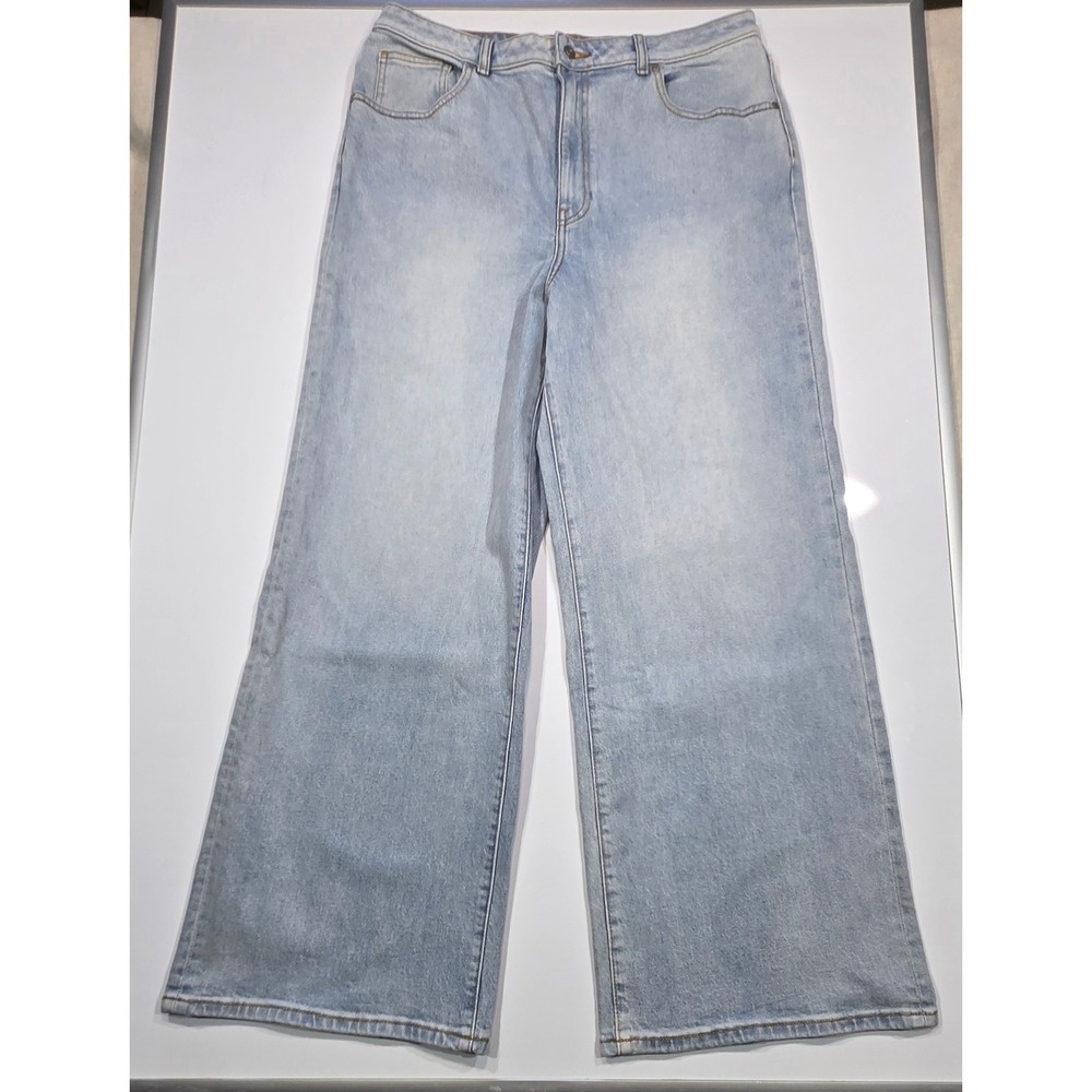 PINK Victoria's Secret Size 16 Light Wash Wide Leg Jeans Womens‎ Denim Pants